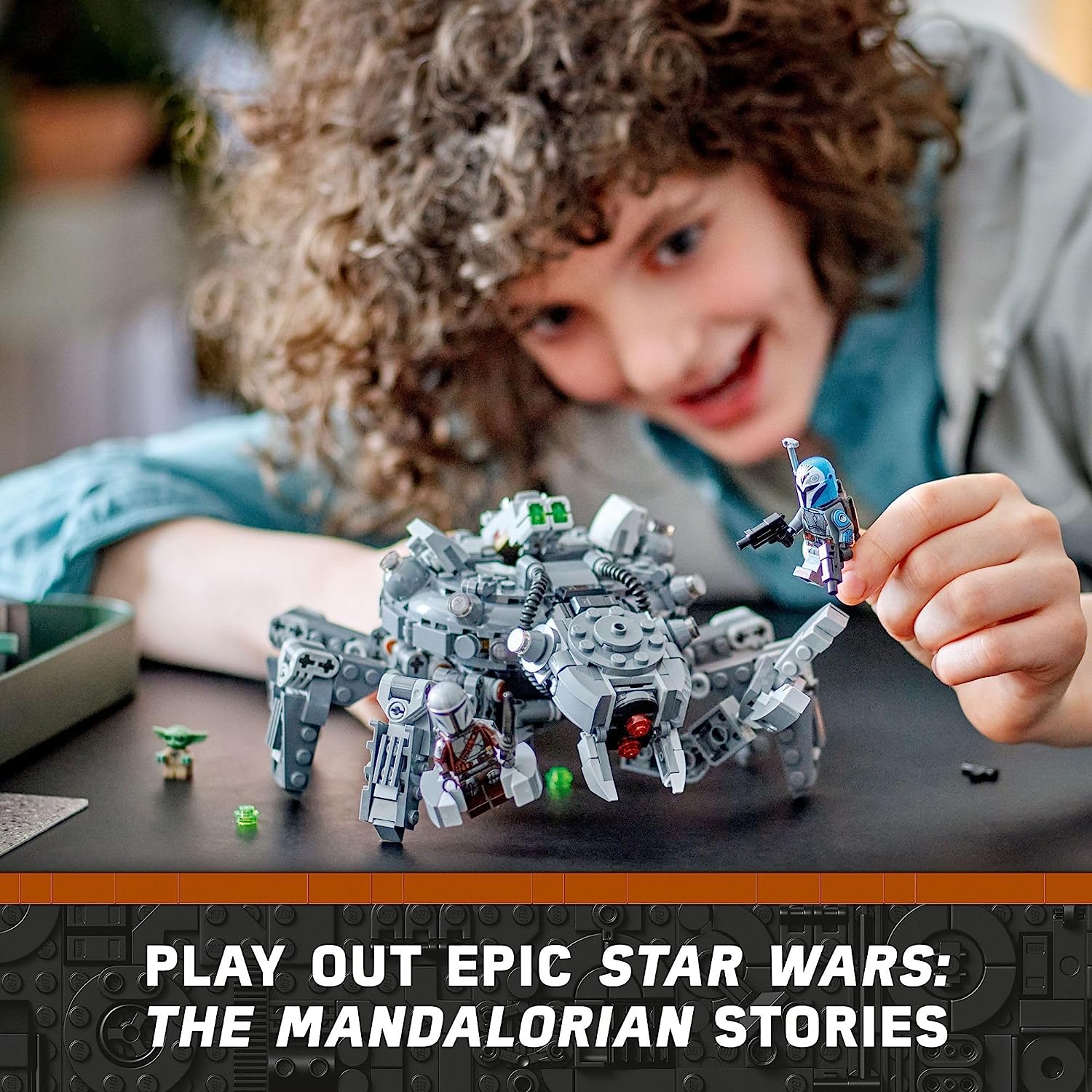 LEGO Star Wars Spider Tank 75361, Building Toy Mech from The Mandalorian Season 3, Includes The Mandalorian with Darksaber, Bo-Katan, and Grogu 'Baby Yoda' Minifigures, Gift Idea for Kids Ages 9+