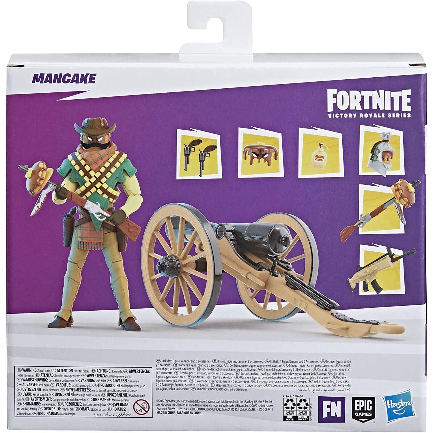 FORTNITE Hasbro Victory Royale Series Mancake Deluxe Pack Collectible Action Figure with Accessories - Ages 8 and Up, 6-inch - BumbleToys - 8+ Years, 8-13 Years, Action Battling, Action Figures, Boys, Figures, Fortnite, OXE, Pre-Order