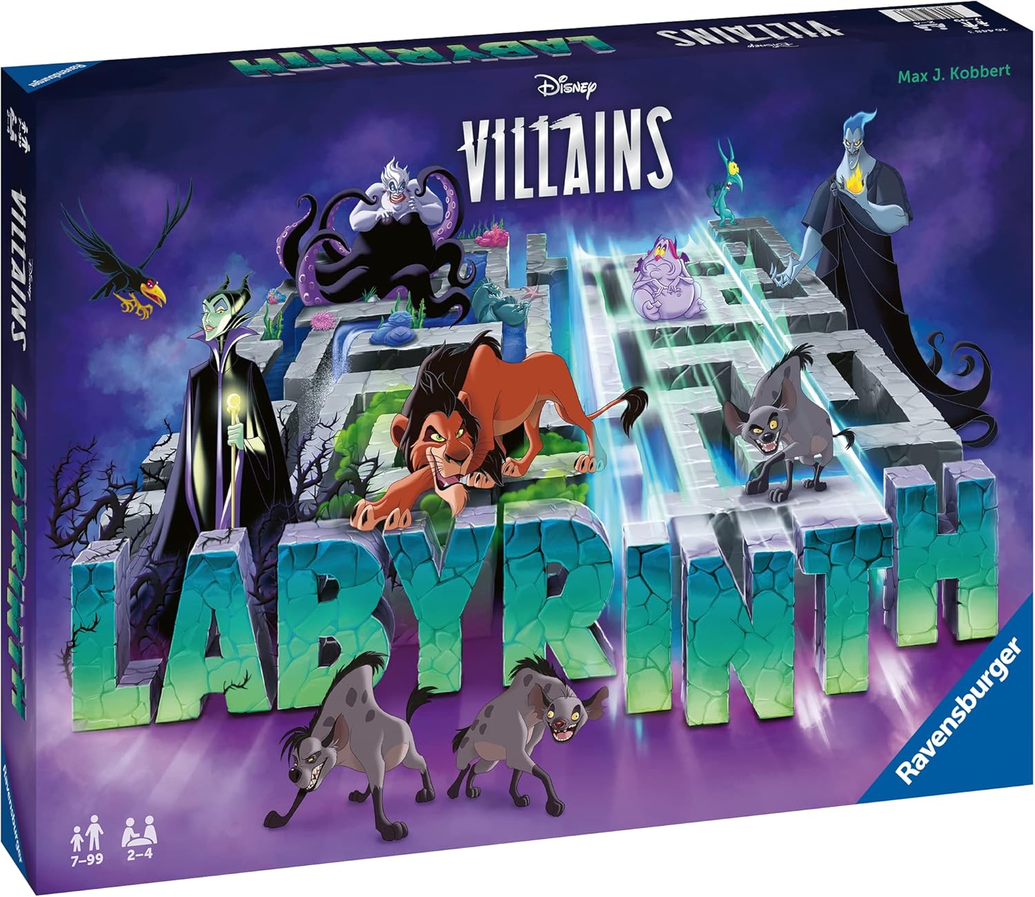 Ravensburger Disney Villains Labyrinth Board Game - Engaging Family Fun for Ages 7 and Up - Dynamic Maze Puzzle