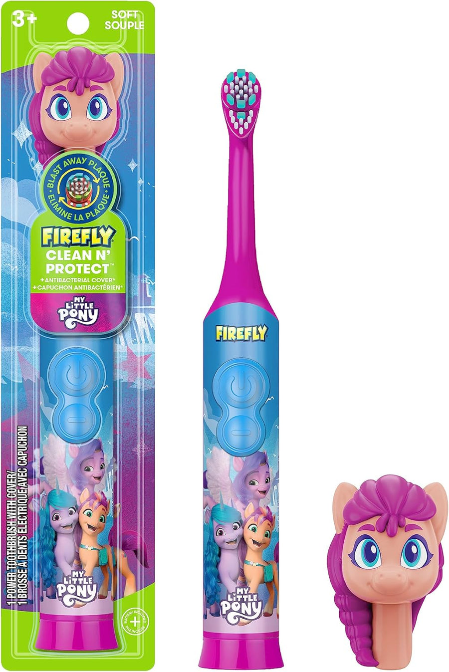 FIREFLY Clean N' Protect My Little Pony Power Toothbrush, Battery, Ages 3+