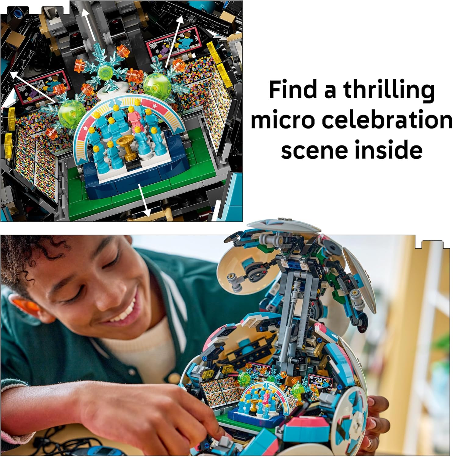 LEGO Editions Soccer Ball - Building Toy for Kids - Collectible Sports Decor for Boys & Girls, Ages 10+ - Includes Micro Stadium - Gift for Father's Day - 43019