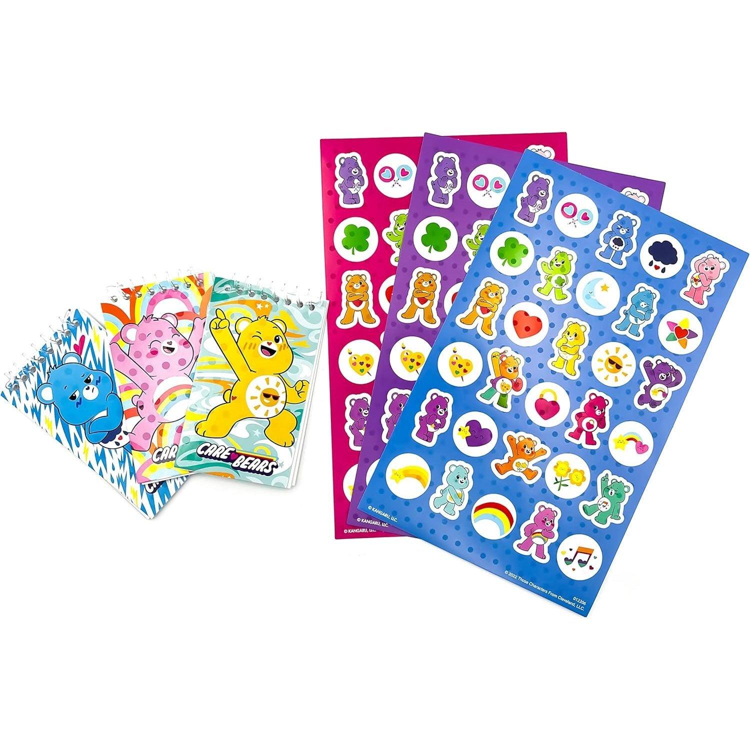 Scenticorns Care Bears Mini Fun Kit - Fruity Scented Sheets, Super Tip Markers - Take Care Bears on The go for Travel and Creative Play for Kids Playtime