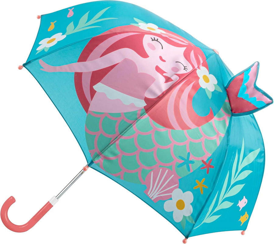 Stephen Joseph Pop-Up Umbrella for Kids - Mermaid Blue