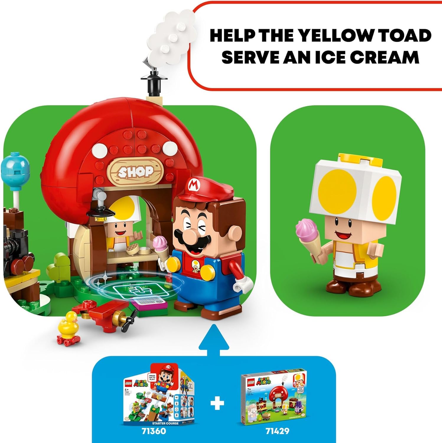 LEGO 71429 Super Mario Nabbit at Toad’s Shop Expansion Set, Build and Display Super Mario Day Toy for Kids, Video Game Toy Gift Idea for Gamers.