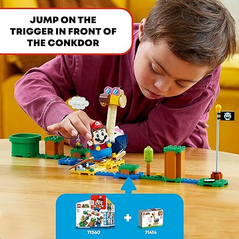 LEGO Super Mario Conkdor's Noggin Bopper Expansion Set 71414, Buildable Toy to Combine with Mario, Luigi or Peach Starter Course, Gift Idea for Kids 6 Plus