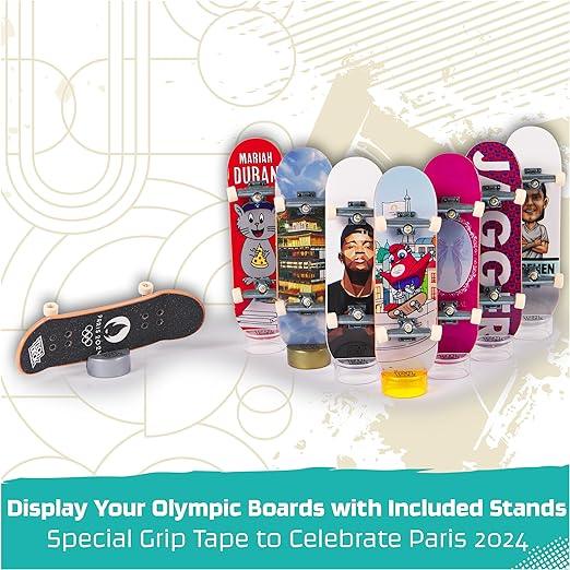 Tech Deck, Competition Legends 8-Pack Fingerboards with Collectible Cards, Olympic Games Paris 2024, Customizable Mini Skateboards