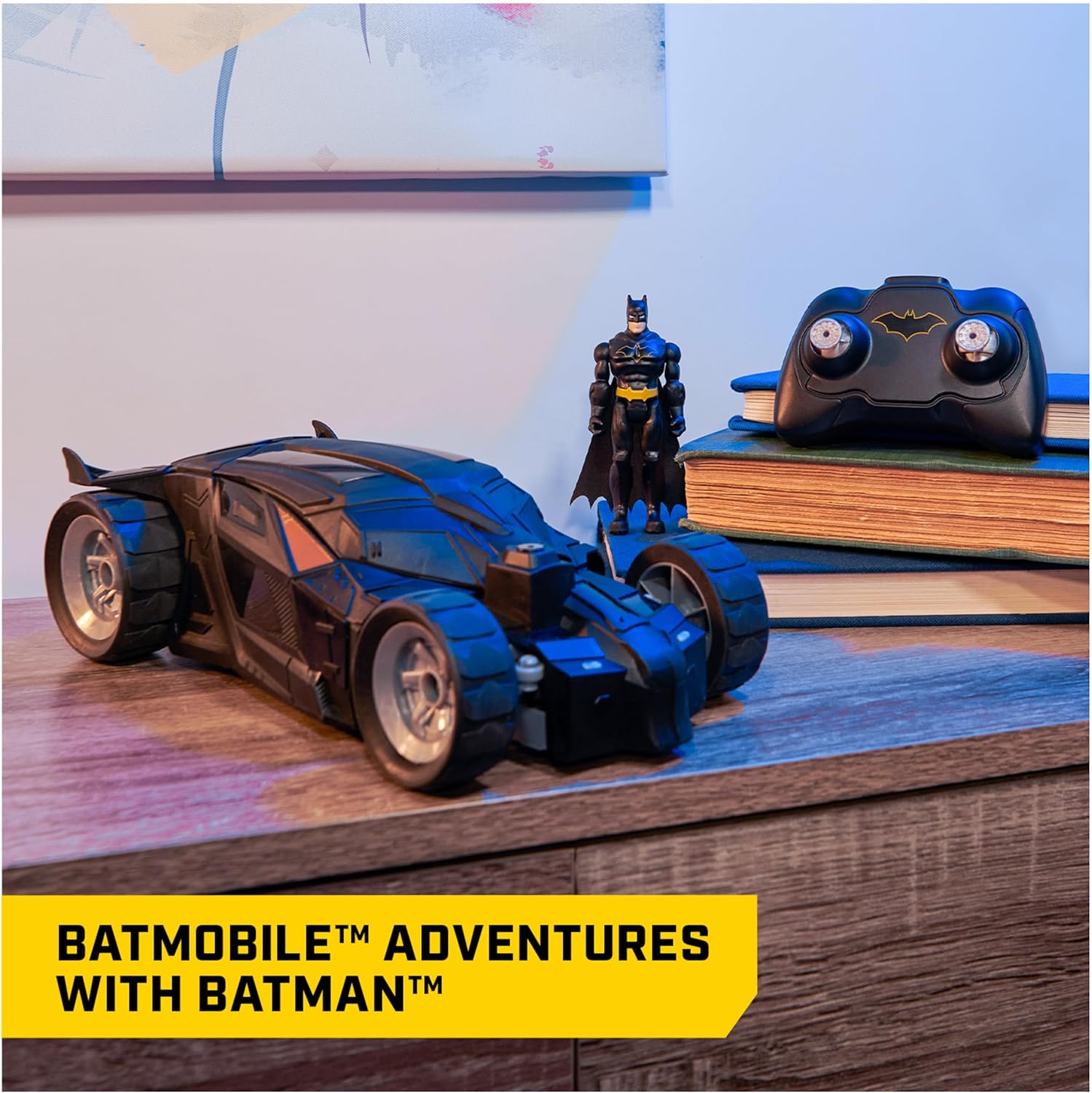سيارة باتمان باتمان RC 1:20 من دي سي كوميكس مع شخصية 4 بوصات