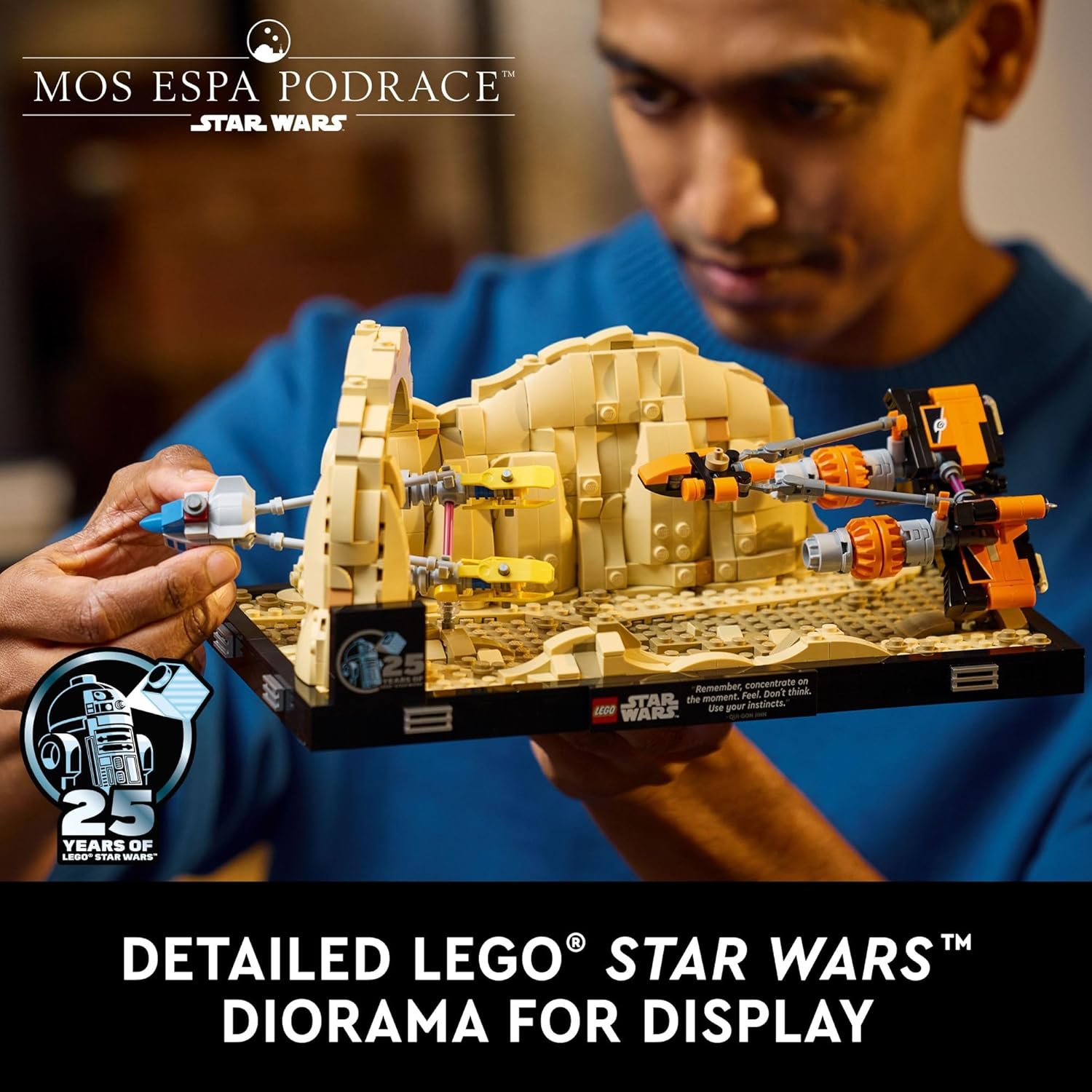 LEGO Star Wars: The Phantom Menace Mos ESPA Podrace Diorama, Build and Display Model for Adults, Star Wars Fan Gift with Anakin Skywalker's Podracer, 75380