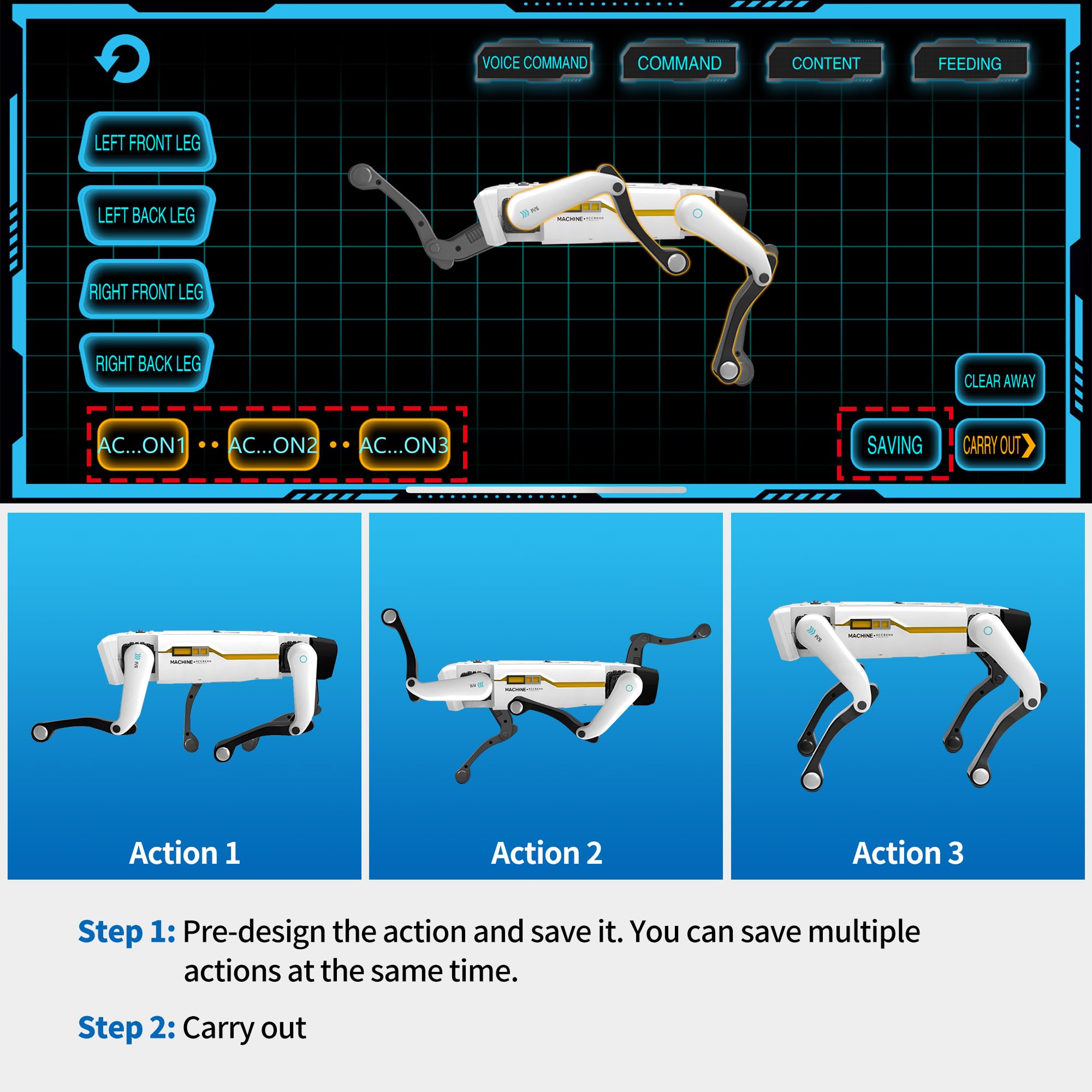 Shoot Robot Dog - Interactive STEM Pet with Voice Control, 30+ Actions & APP Programming, Durable Design for Kids Age 6+