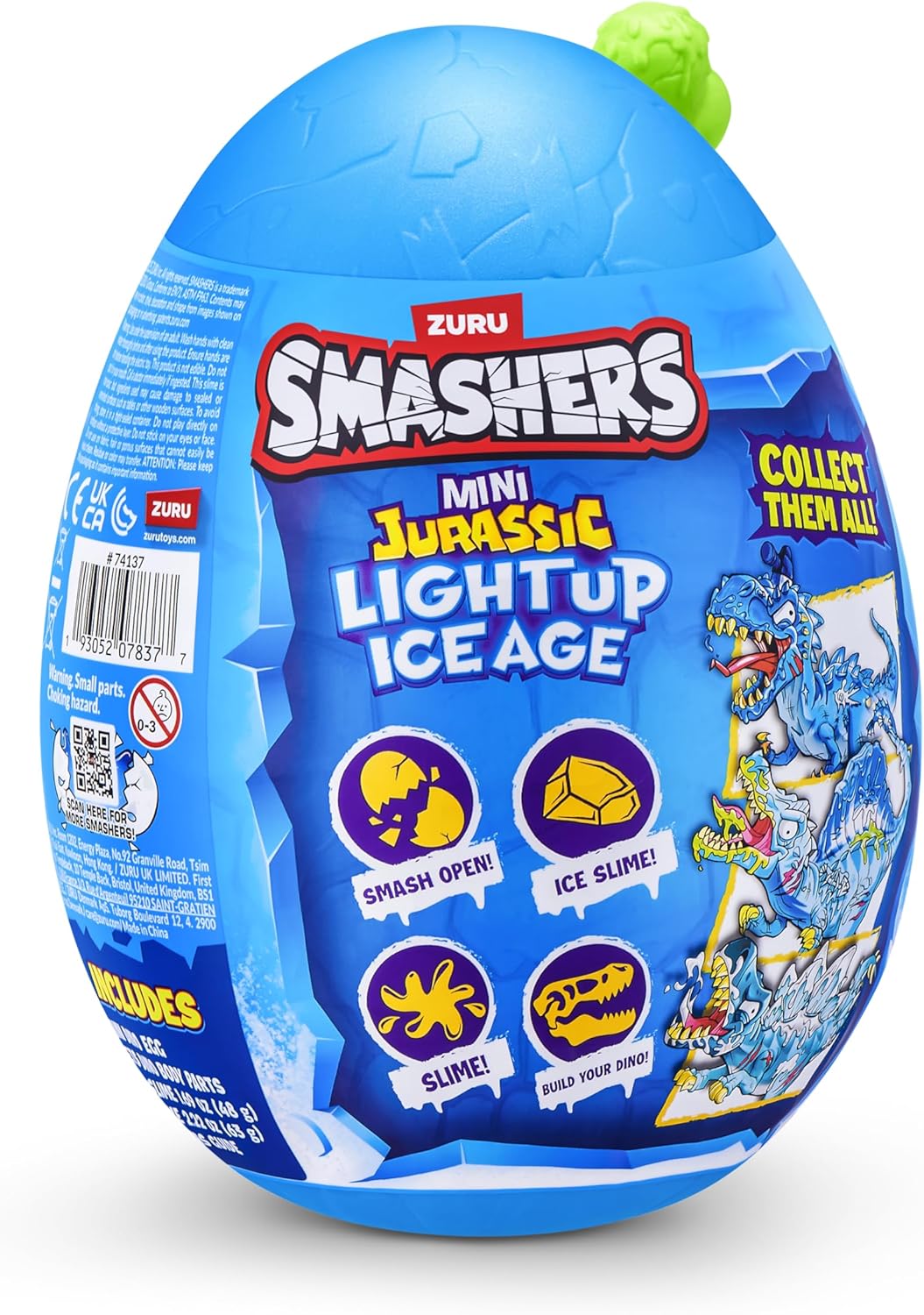 Smashers Mini Jurassic Light Up Ice Age Egg (Spinosaurus) by ZURU ...
