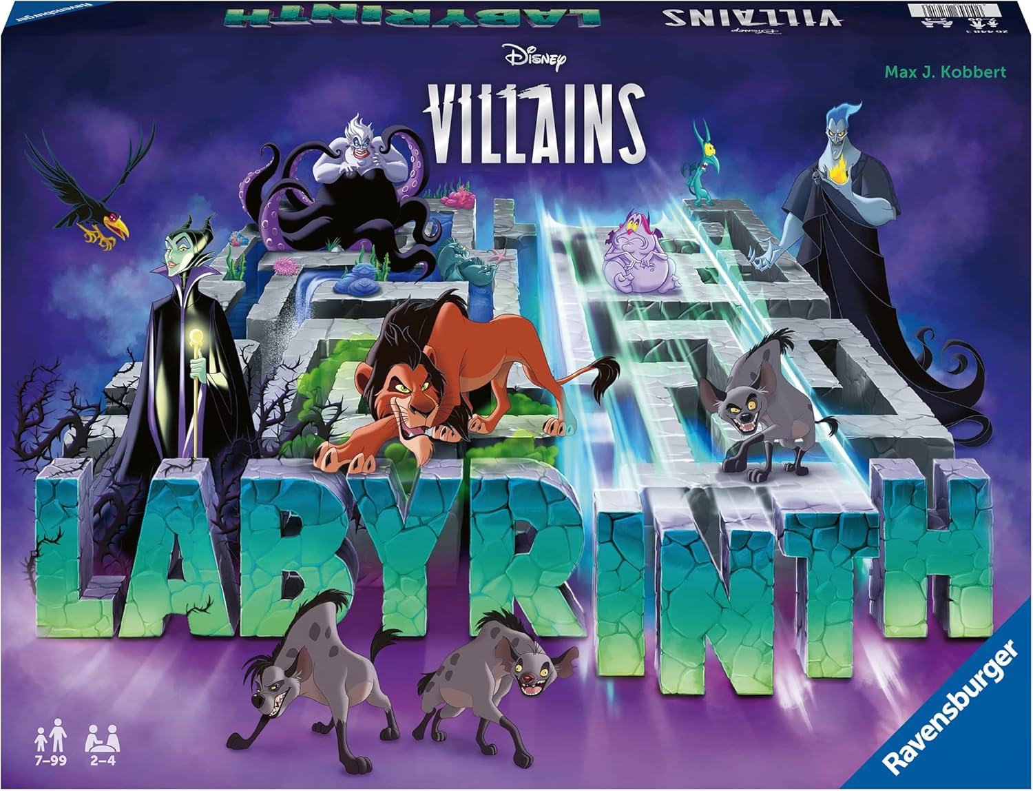 Ravensburger Disney Villains Labyrinth Board Game - Engaging Family Fun for Ages 7 and Up - Dynamic Maze Puzzle