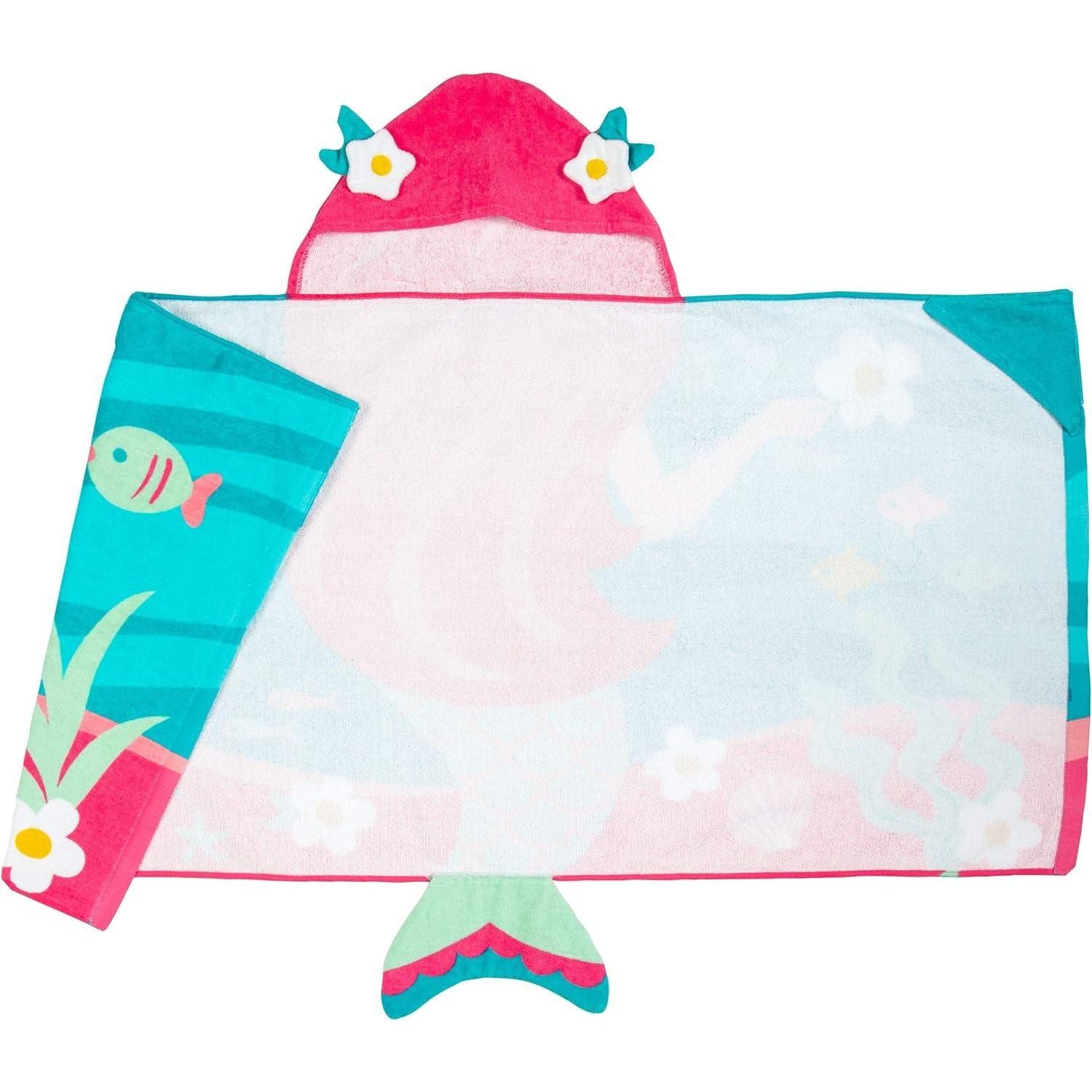 Stephen Joseph girls HOODED TOWEL, 46 X24 US - Mermaid