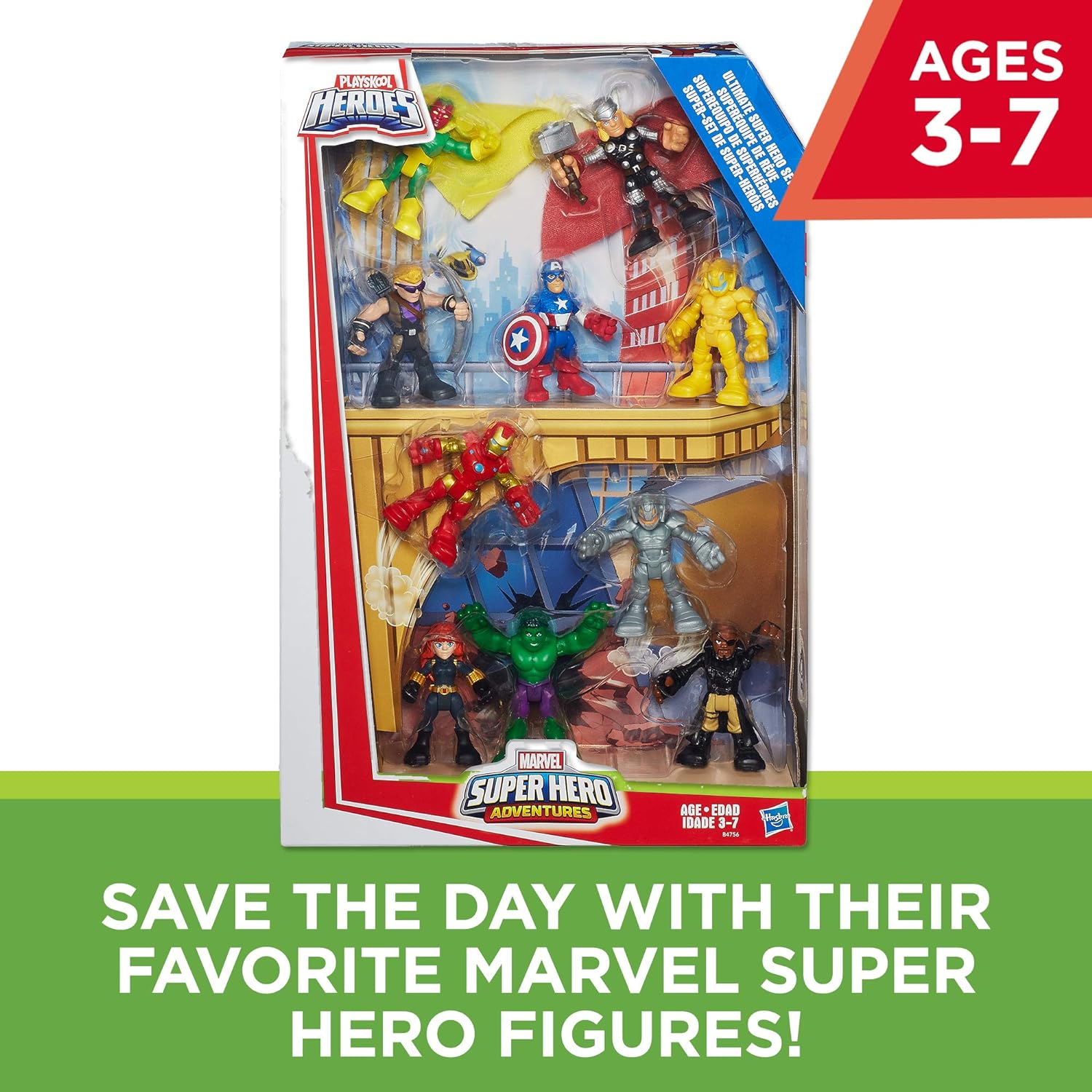 Marvel Playskool Heroes Super Hero Adventures Ultimate Set, 10 Collectible 2.5-Inch Action Figures
