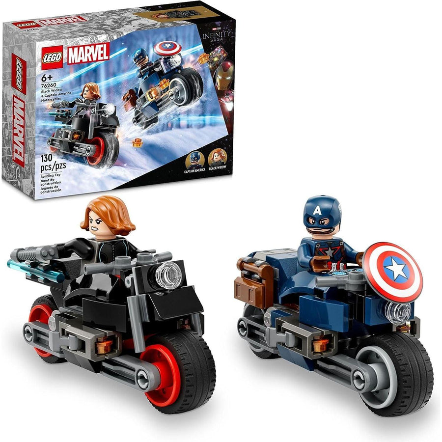 LEGO 76260 Marvel Black Widow & Captain America Motorcycles Buildable Marvel Toy (Retired)