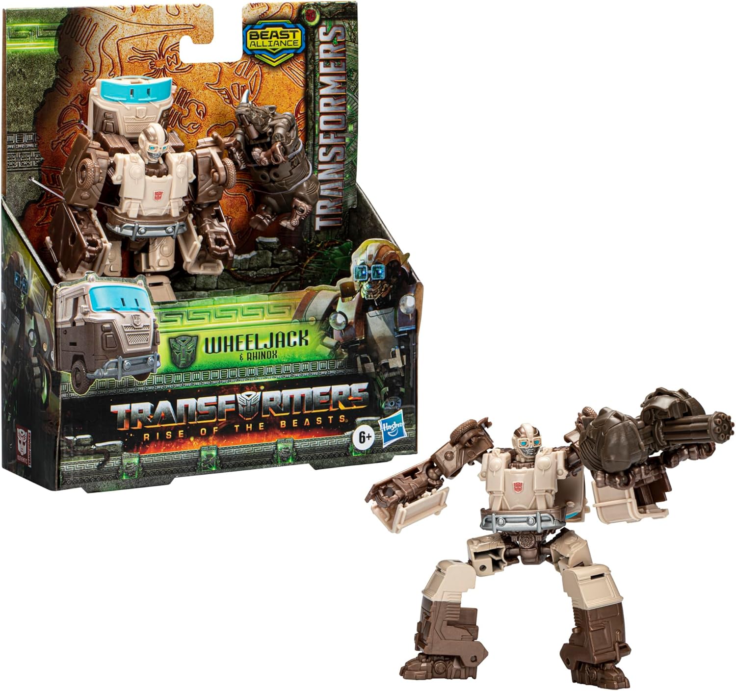 Transformers Rise of the Beasts Beast Weaponizer Action Figures - Wheel Jack & Rhinox