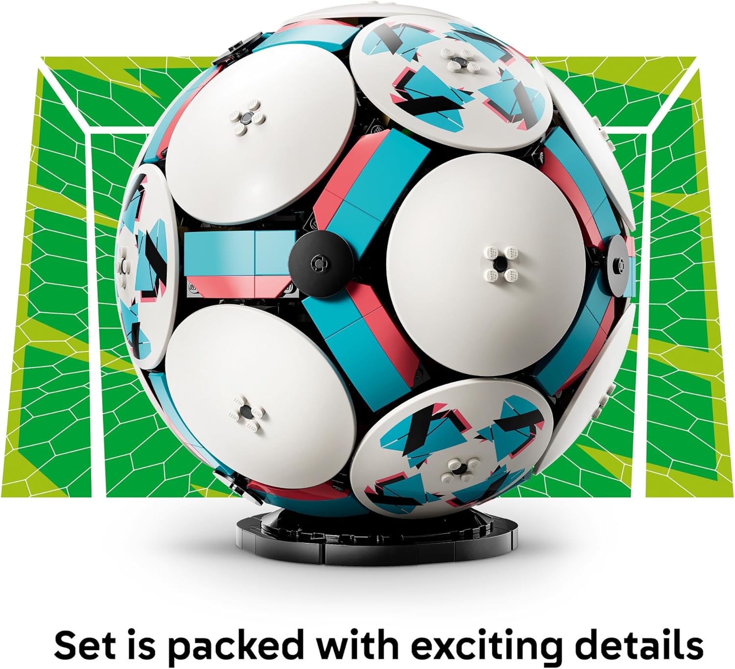 LEGO Editions Soccer Ball - Building Toy for Kids - Collectible Sports Decor for Boys & Girls, Ages 10+ - Includes Micro Stadium - Gift for Father's Day - 43019