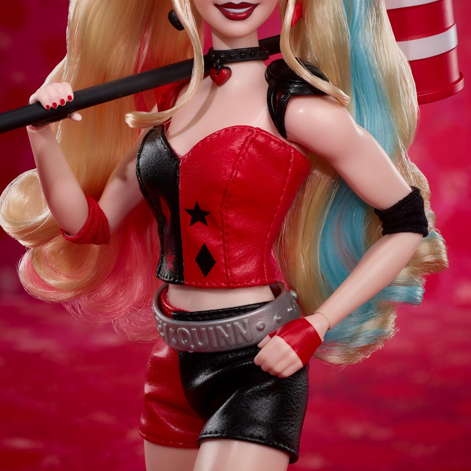 Mattel Barbie Signature Harley Quinn Collector Doll with Posable Body, Iconic Outfit, and Mallet Accessory, DC Batman 85th Anniversary Collectible