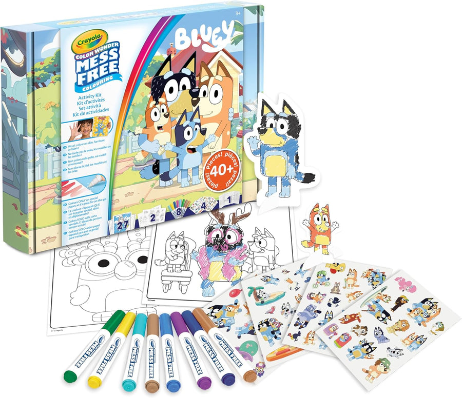 CRAYOLA Color Wonder Activity Kit Bluey | Mess Free Colouring Fun | Includes 40+ Pieces