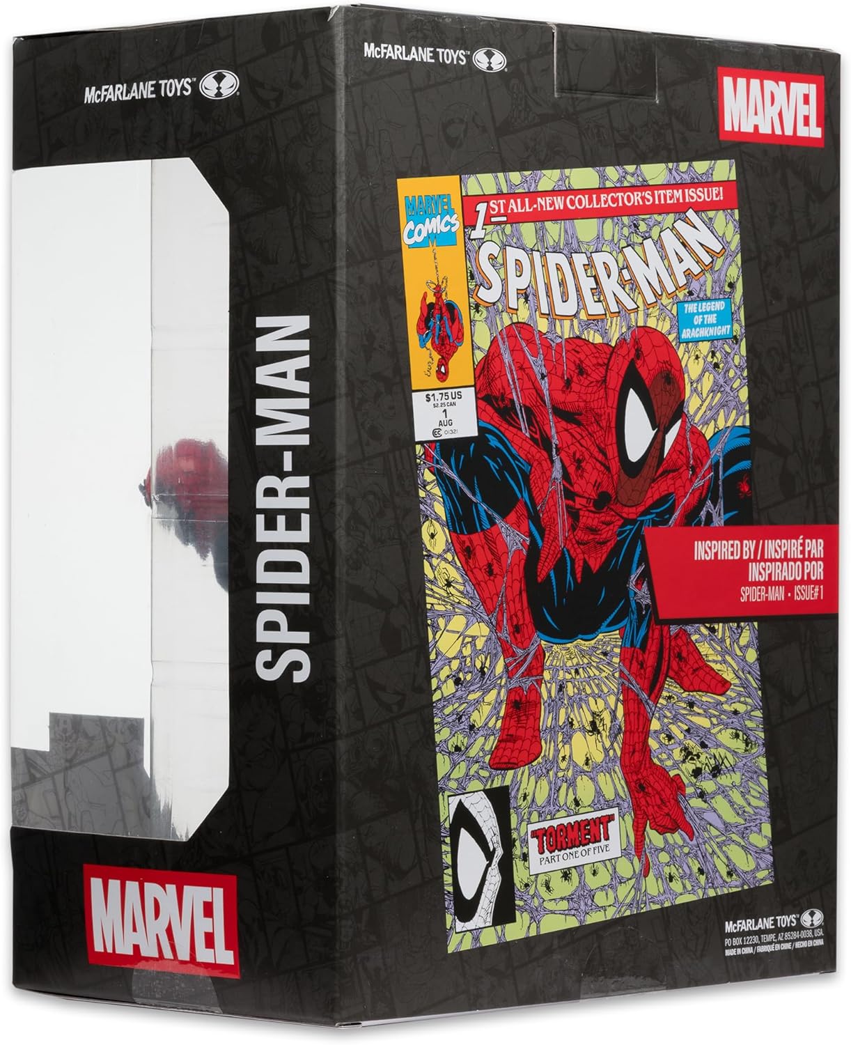 أبطال ماكفارلين الخارقون: مارفل - بدلة سبايدر مان السوداء بمقياس 1:6 الموجة 6 (مارفل كوميكس سبايدر مان #1) (الإصدار البلاتيني) (تشيس)