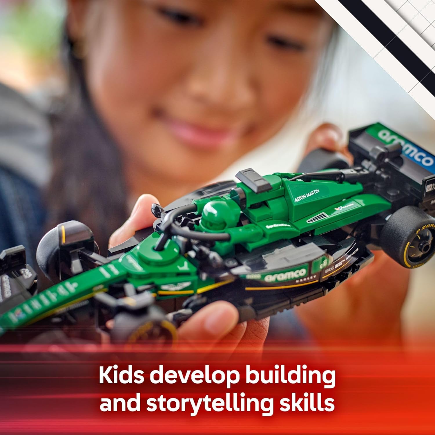 LEGO 77245 Speed Champions Aston Martin Aramco F1 AMR24 Race Car Toy - Building Set for Kids, Boys & Girls, Ages 10+