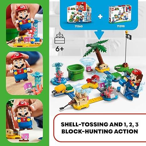 LEGO Super Mario Dorrie’s Beachfront Expansion Set 71398 Building Kit; Collectible Toy for Kids Aged 6 and up (229 Pieces)