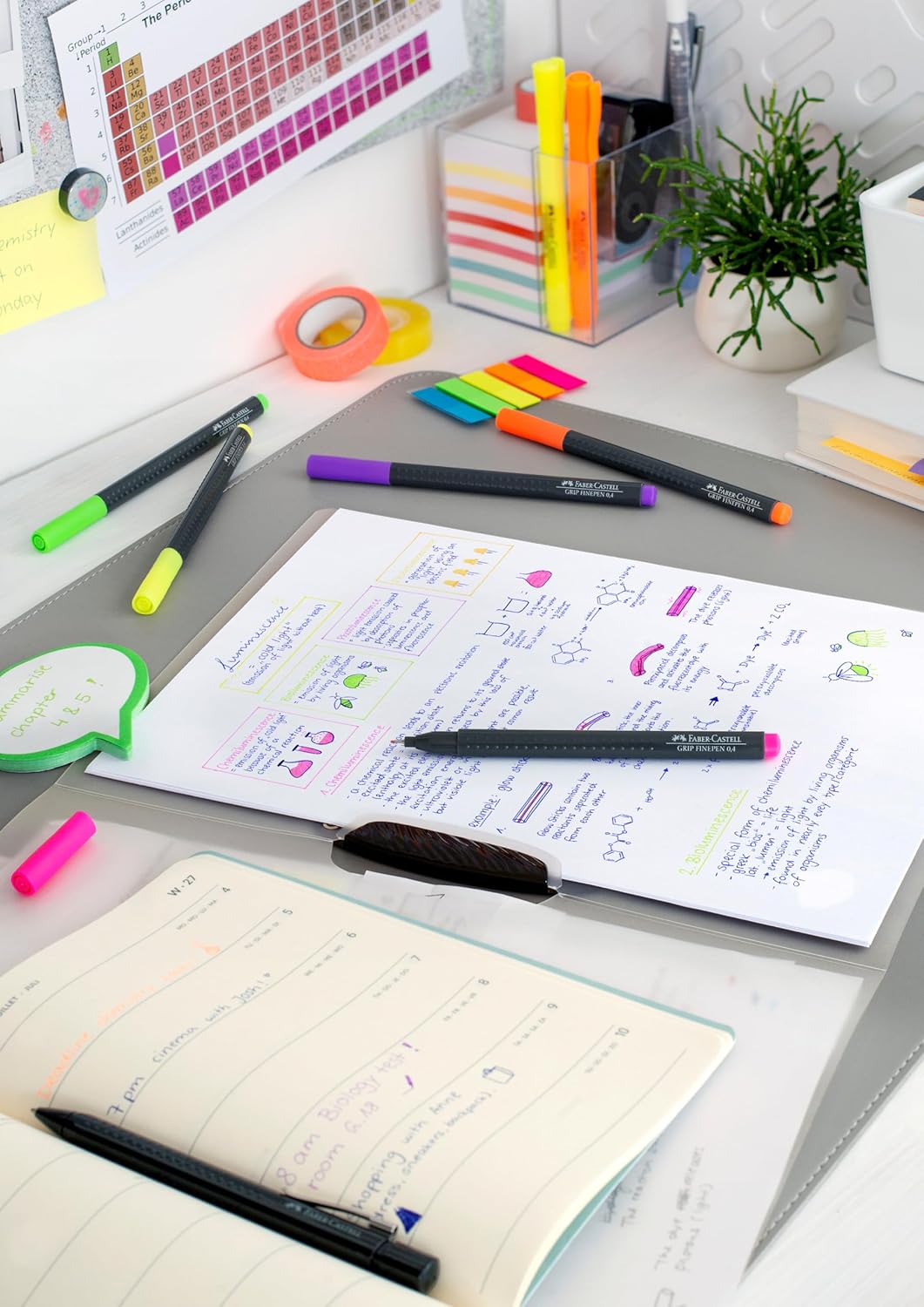 Faber Castell Grip Fine pen Neon Pen - Set Of 5