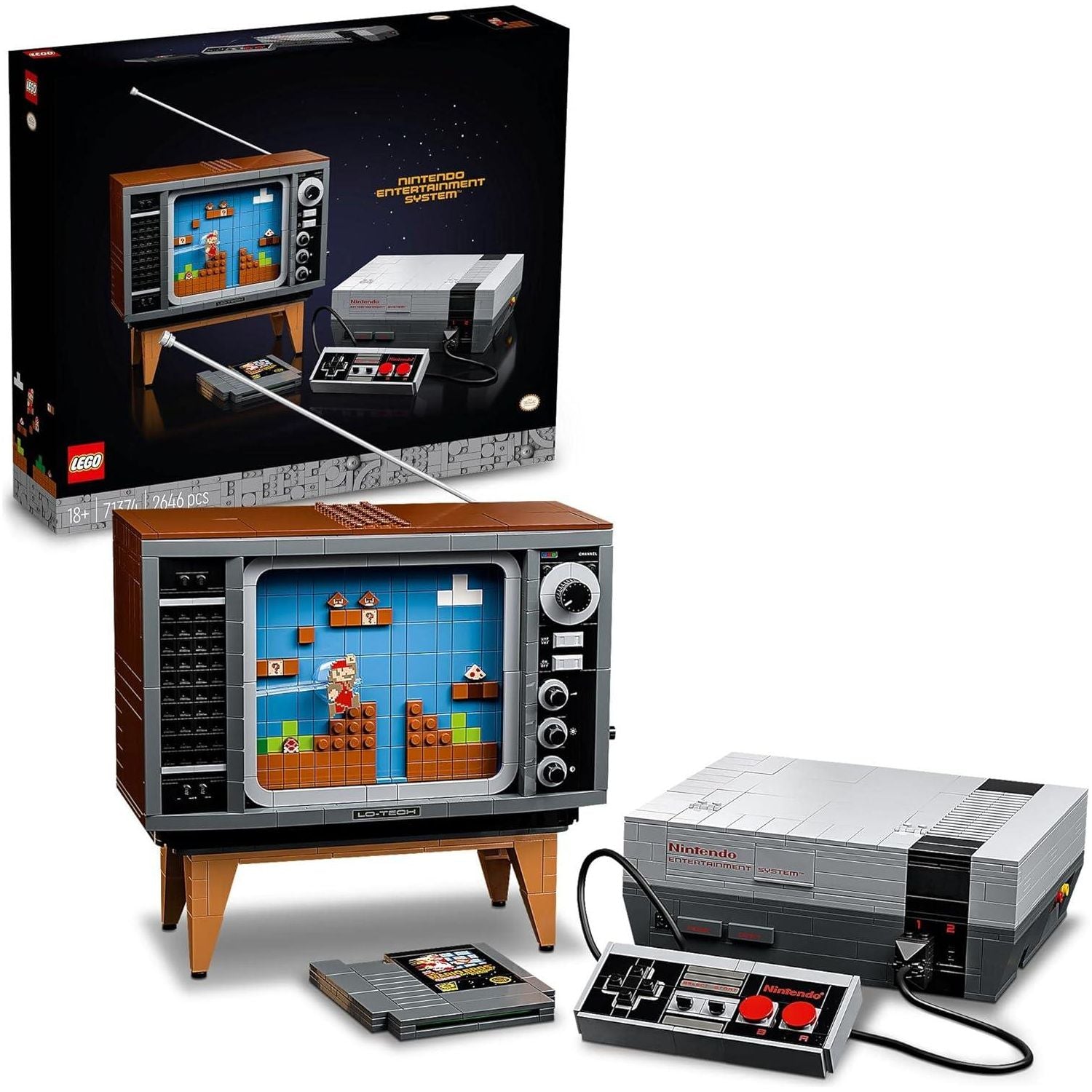 LEGO® Nintendo Entertainment System™ 71374 Building Kit;Creative Set for Adults; Build Your Own NES and TV (Retired)