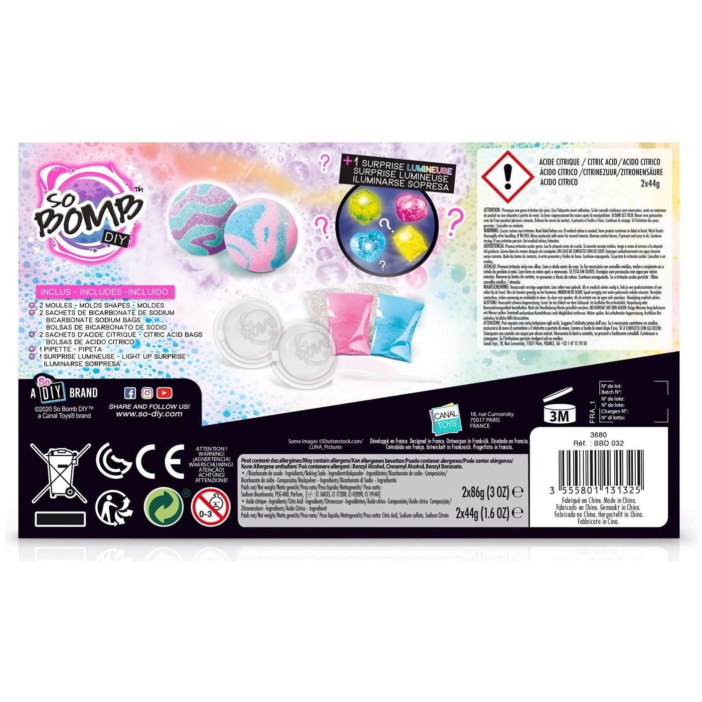 Canal Toys So Bomb Light Up Bath Bomb 2 Pack