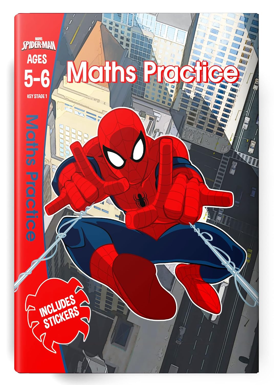 كتاب Marvel Spider-Man Math Practice غلاف ورقي