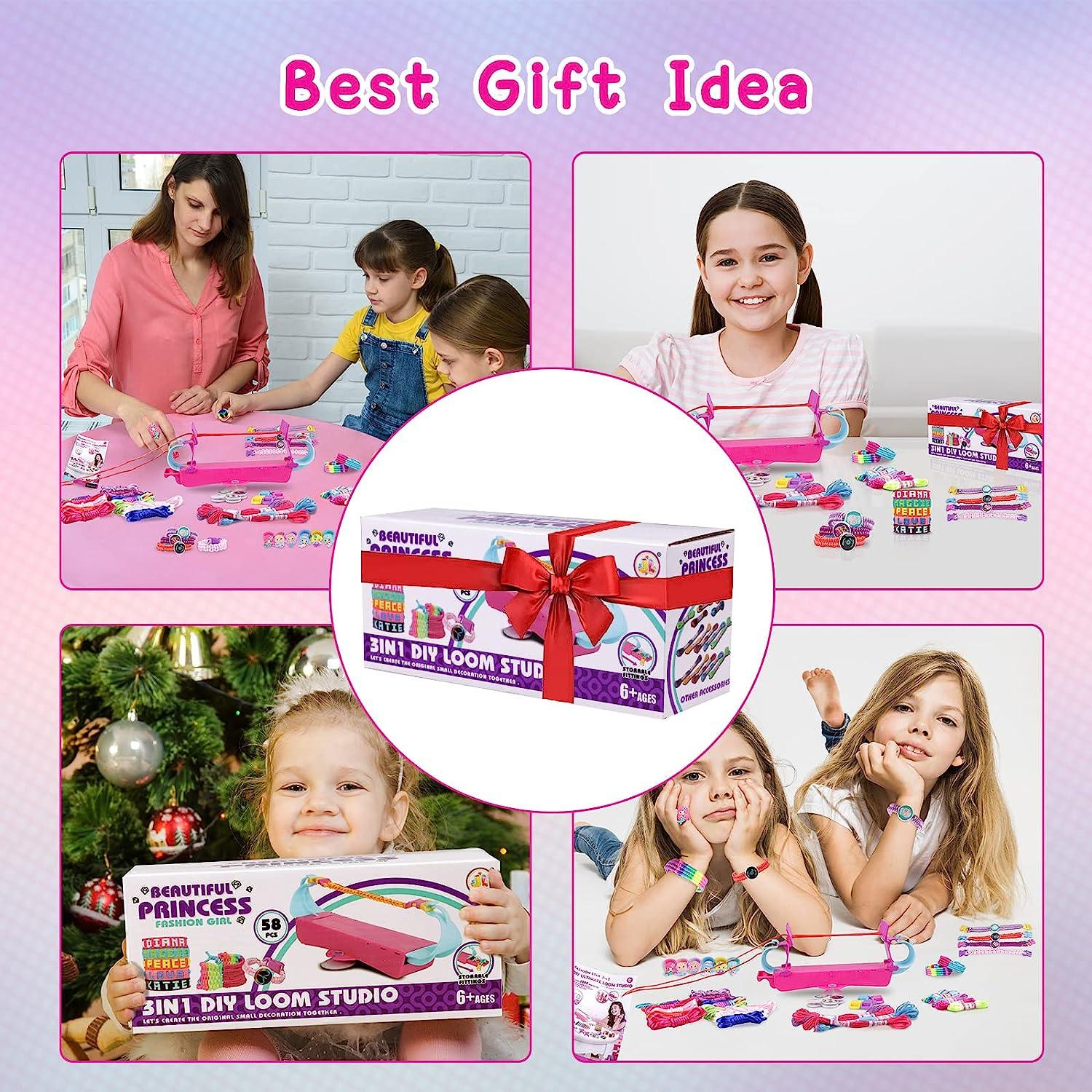 Friendship Bracelet Making Kit for Girls, Arts and Crafts Toys for Kids DIY Bracelet String Gifts