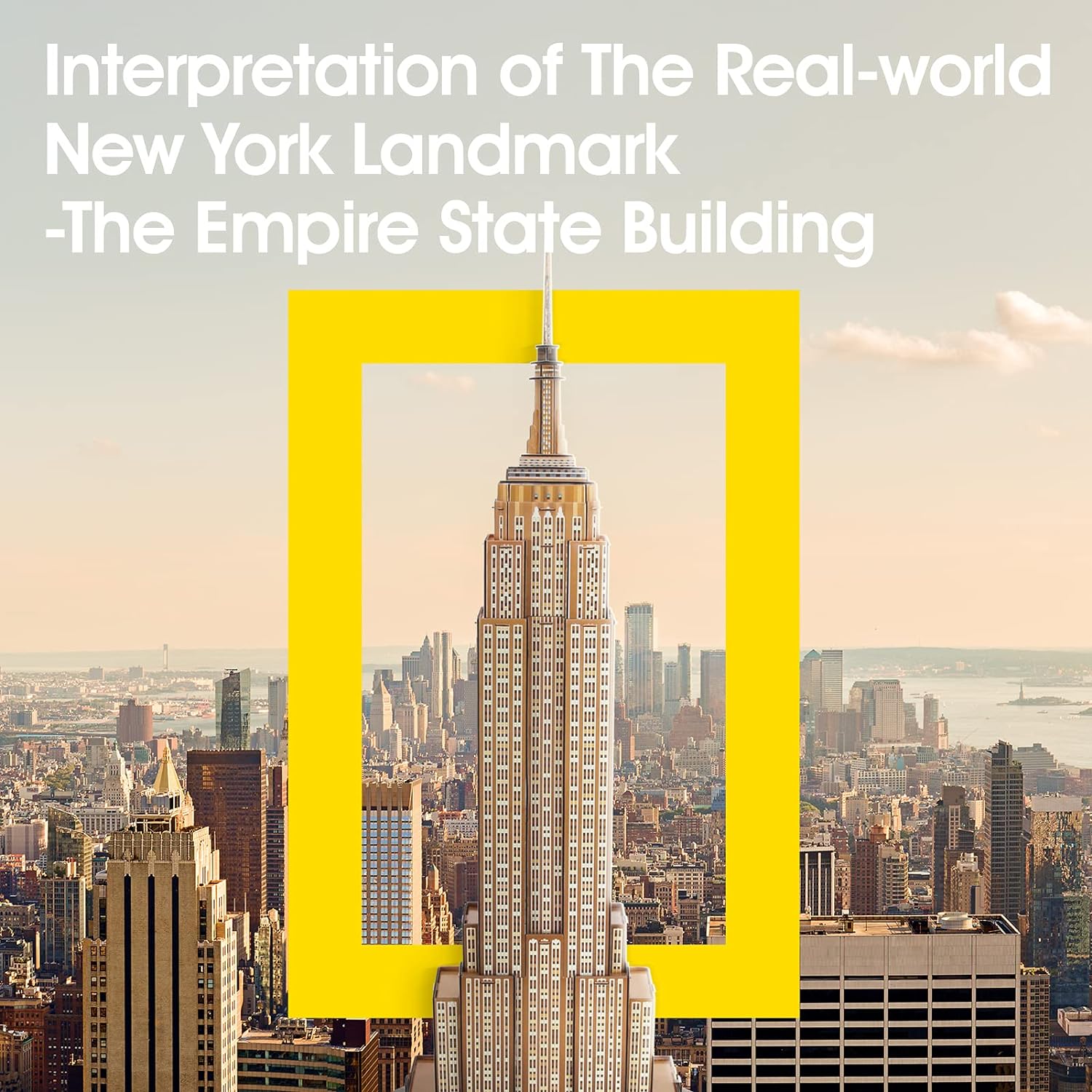 ألغاز ناشيونال جيوغرافيك ثلاثية الأبعاد من CubicFun، نموذج قصر نيويورك، مبنى إمباير ستيت، مع كتيب