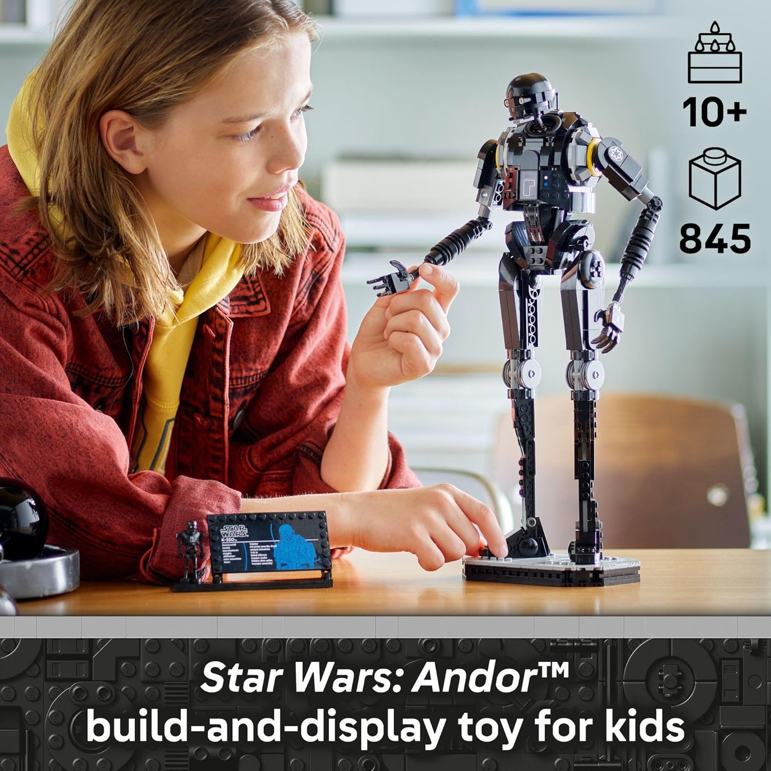 LEGO Star Wars: روبوت الأمن K-2SO من أندور - لعبة بناء للأطفال، للأعمار 10+ - هدية رائعة للأولاد والبنات - نموذج للتركيب وفكرة لتزيين الغرفة لمحبي مغامرات الخيال العلمي - 75434