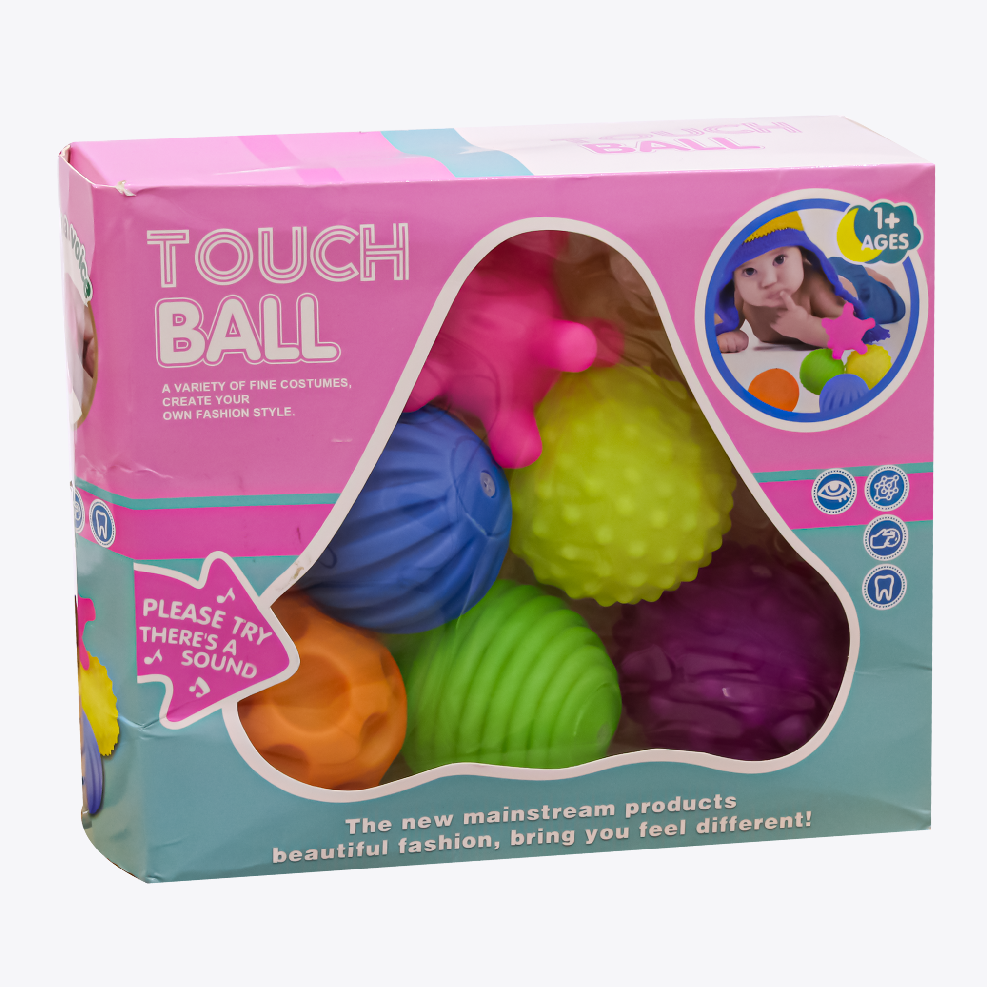 6pcs Baby Toy Ball Set Develop Baby's Tactile Senses Toy Baby Touch Hand Ball Toys Soft Training Massage Ball Children Toys