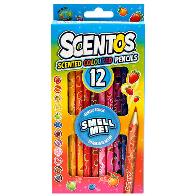 Scentos Scented 12 Coloured Pencils, 3Y+