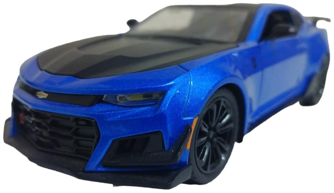 CHE ZHI 1:24 Scale Chevrolet Camaro ZL1 Die-Cast Model Car – Blue Pull-Back Series with Sound and Light