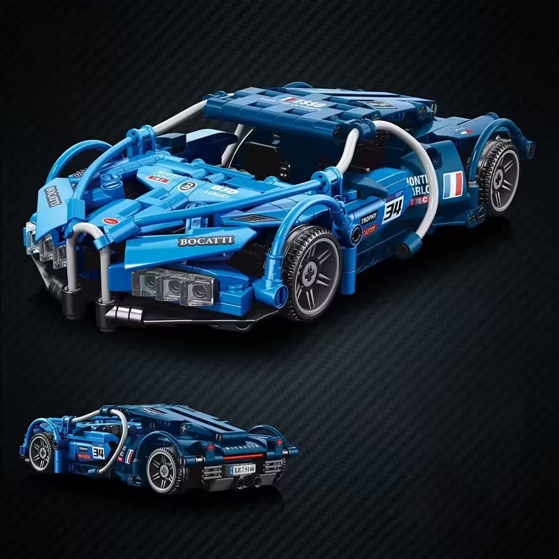 Building Block Model Set No 9146 with Toy Sports Car Assembly - 408 Pcs