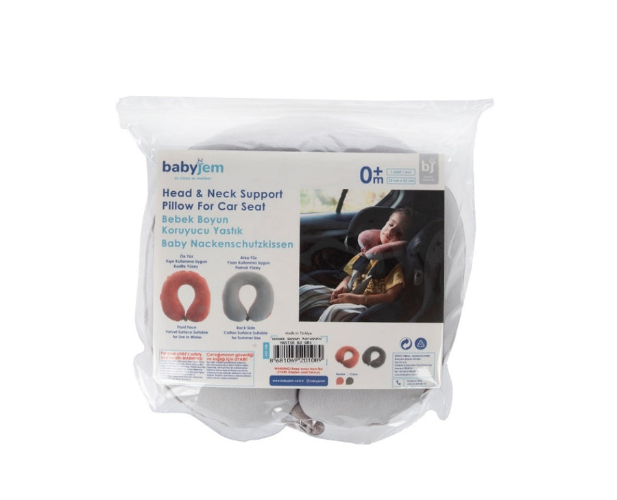 BabyJem Baby Neck Support Pillow – Grey, OEKO-TEX