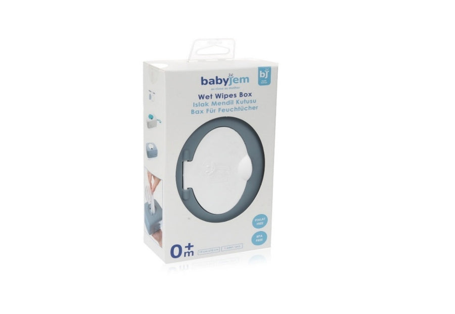 BabyJem Wet Wipes Storage Box – Grey & White
