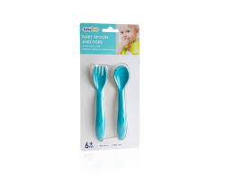 BabyJem Baby Spoon & Fork Set – Turquoise