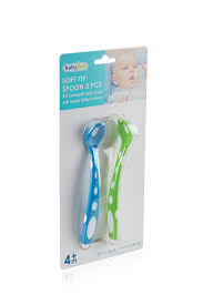 BabyJem Soft Tip Weaning Spoons – Green & Blue