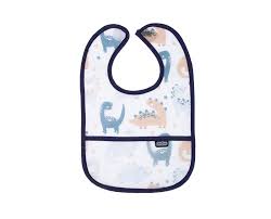BabyJem Stain Proof Baby Bib – Dark Blue Dinosaur