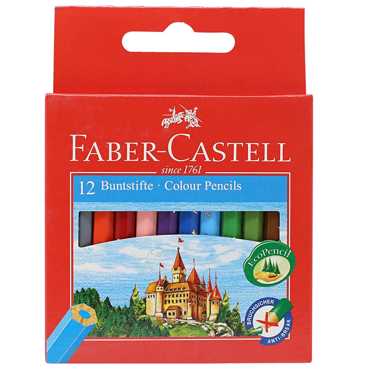 Faber Castell Wood Short Buntstifte Color Pencils 12 Color Pencils - Multi Color