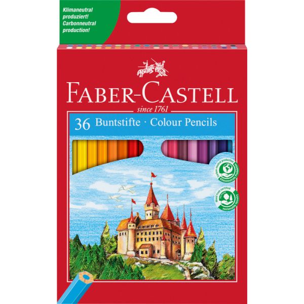 Faber Castell Wood Long Buntstifte Color Pencils 36 Color Pencils - Multi Color