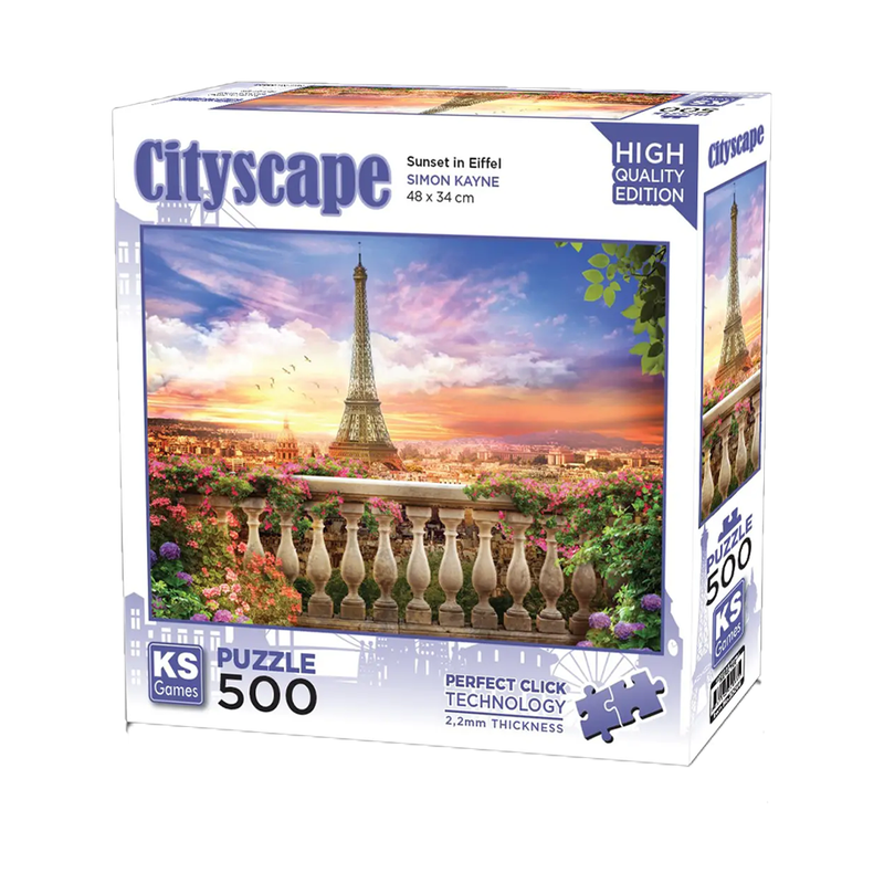 KS Games Puzzle Sunset In Eiffel  - 500 PCS