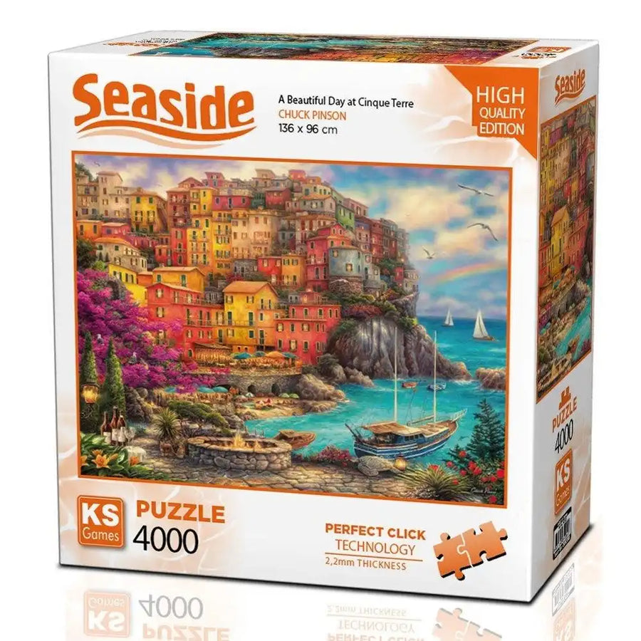 KS Games A Beautiful Day at Cinque Terre Puzzle - 4000 Pieces