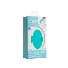 BabyJem Wet Wipes Storage Box – Turquoise & White