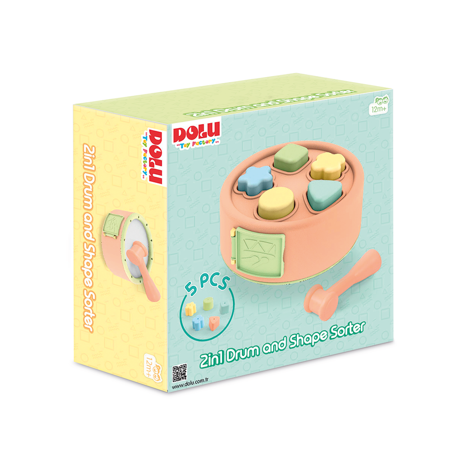 2-in-1 Baby Drum and Shape Sorter