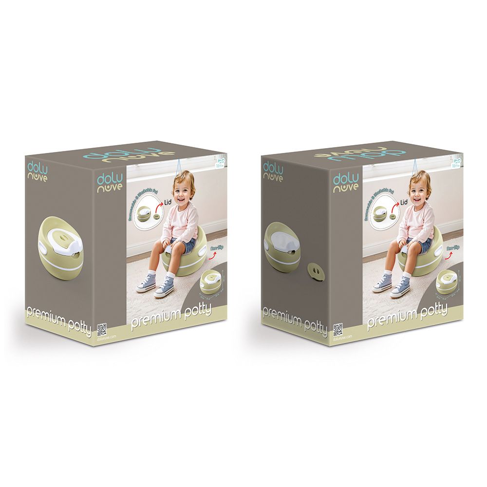 Dolu Baby potty ergonomic,tall 19.5x34.5x33.5cm - Light green