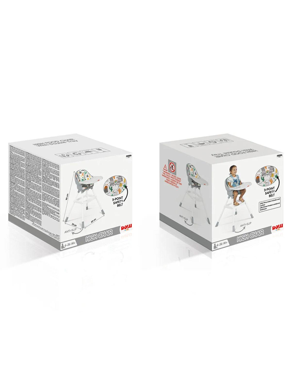 Dolu Full Highchair Grey For Babies