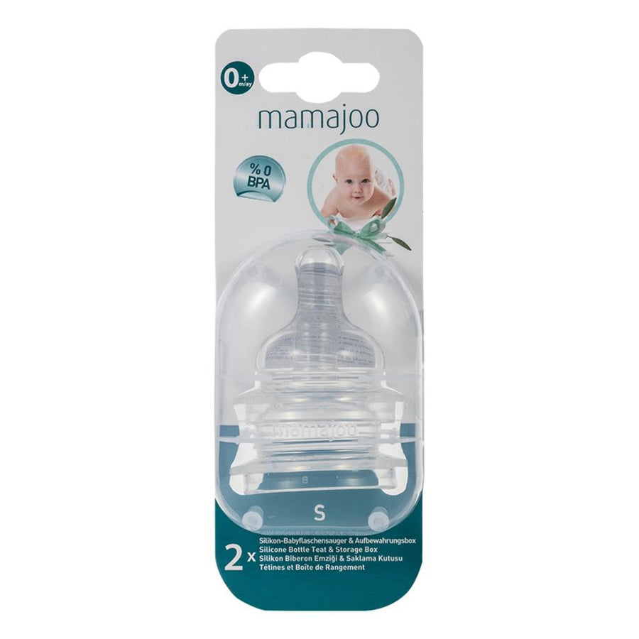 Mamajoo Anti-Colic Bottle Teats with Storage Box Small – 2 Pack